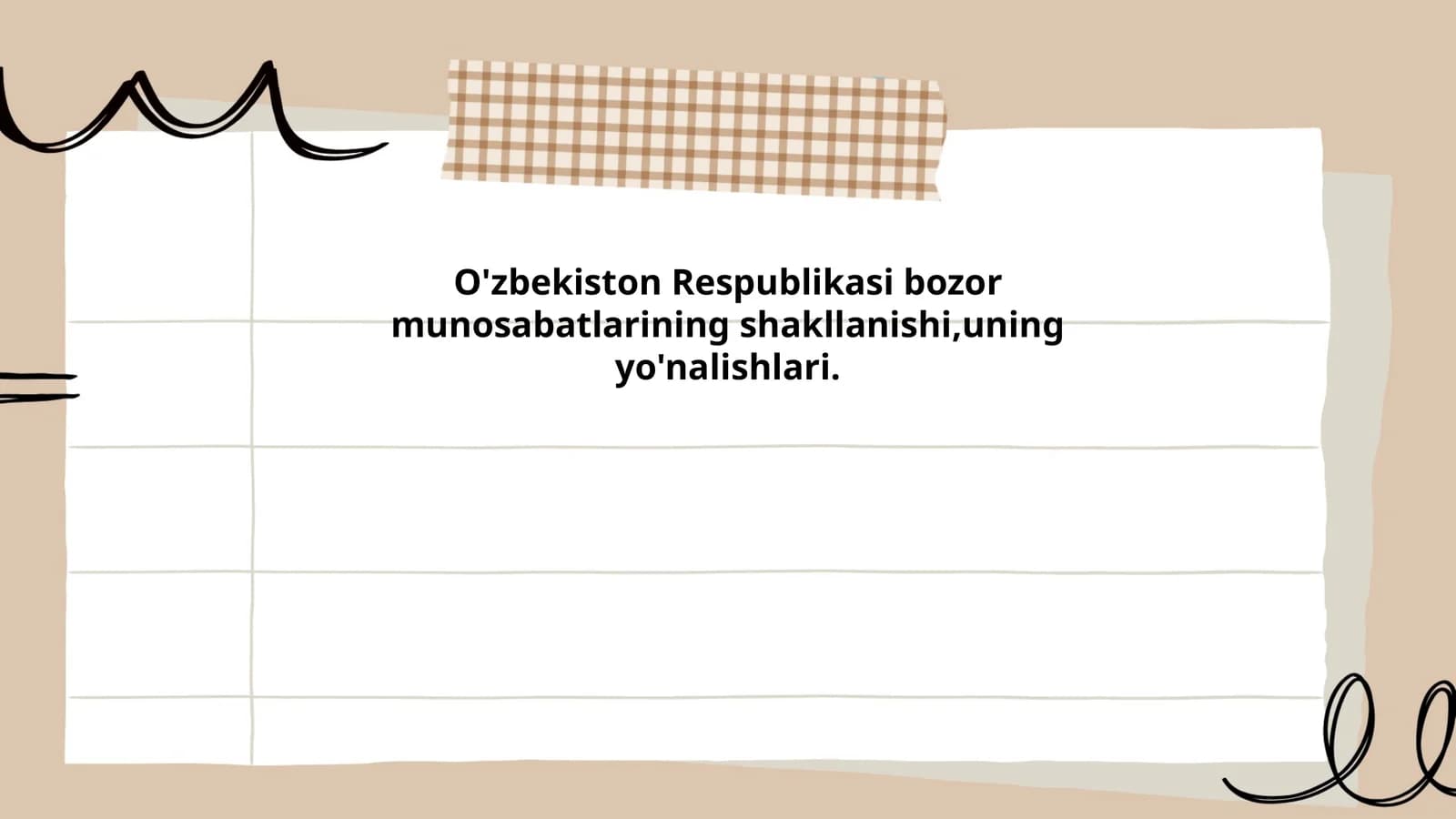 Bozor munosabatlarining nazariy asosi