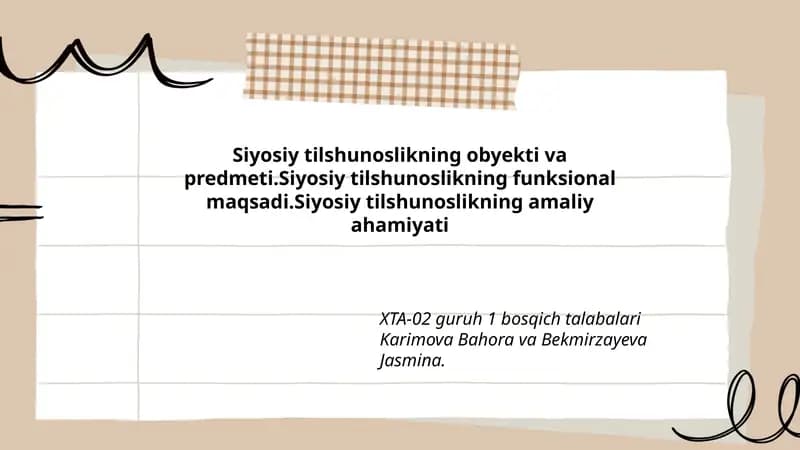 XTA-02 guruh 1 bosqich talabalari Karimova Bahora va Bekmirzayeva Jasmina