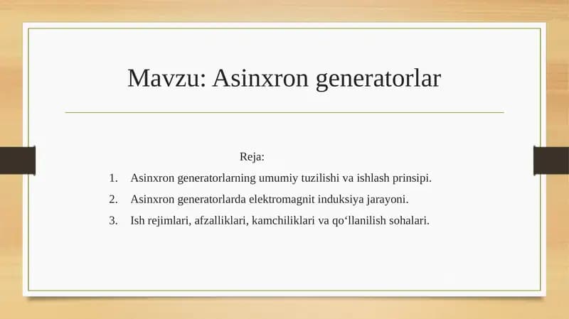 Asinxron   generatorlar
