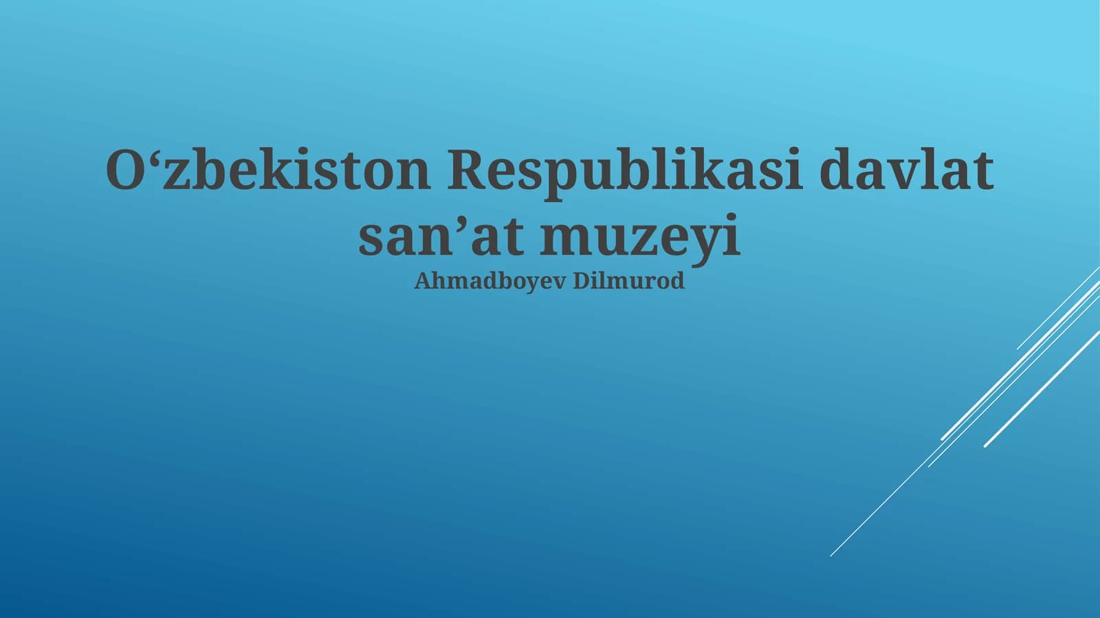 Oʻzbekiston Respublikasi davlat sanʼat muzeyi