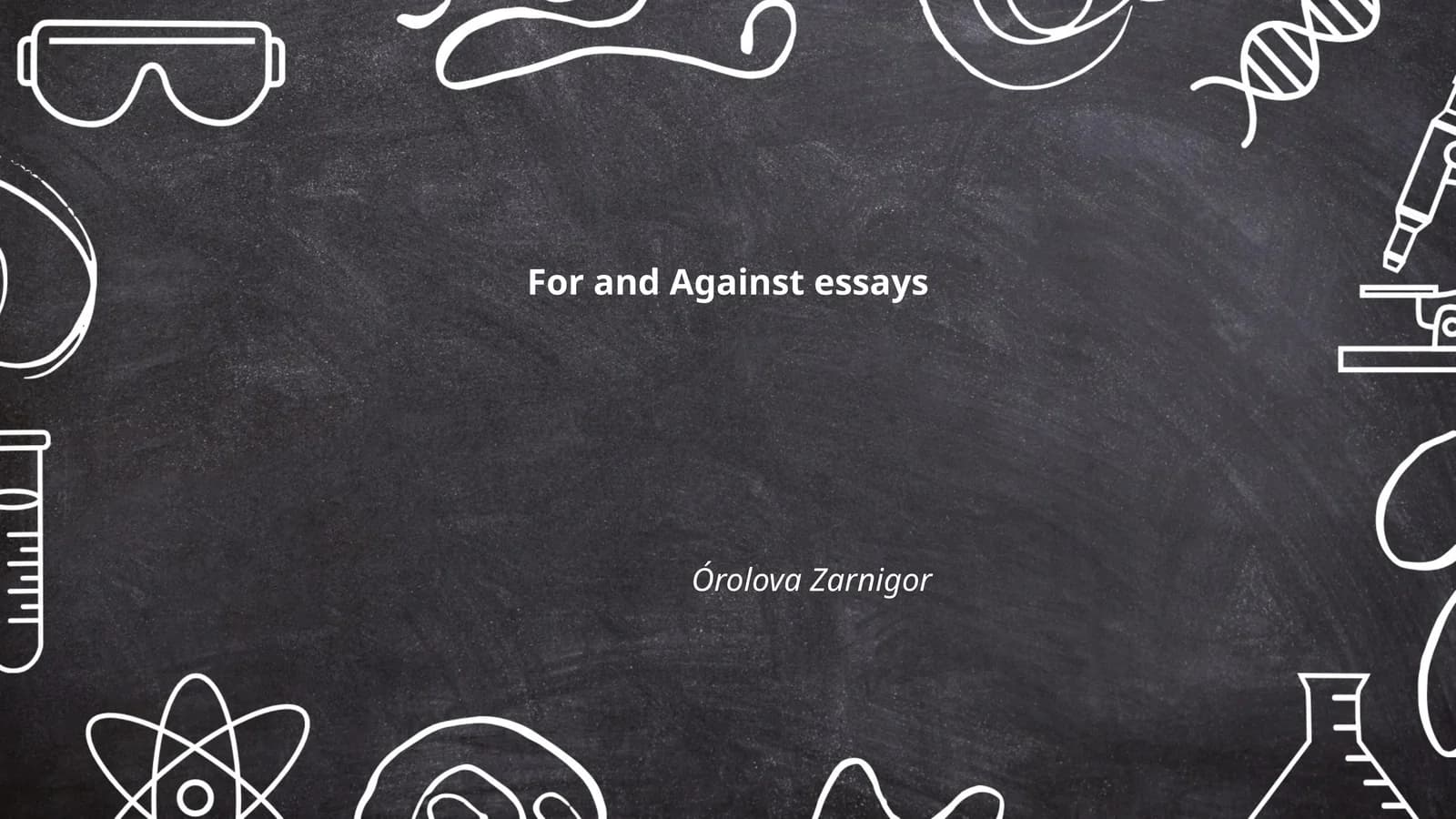 For and Against essays