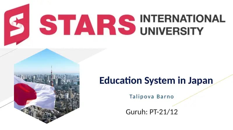 Education System in Japan