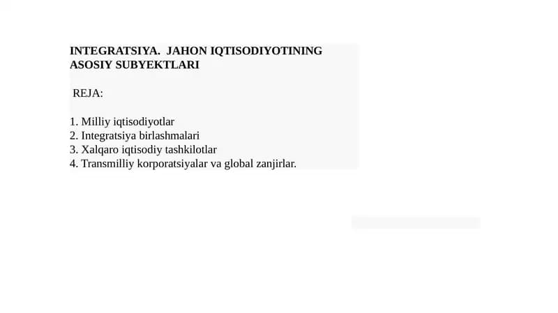 Milliy iqtisodiyotlar
