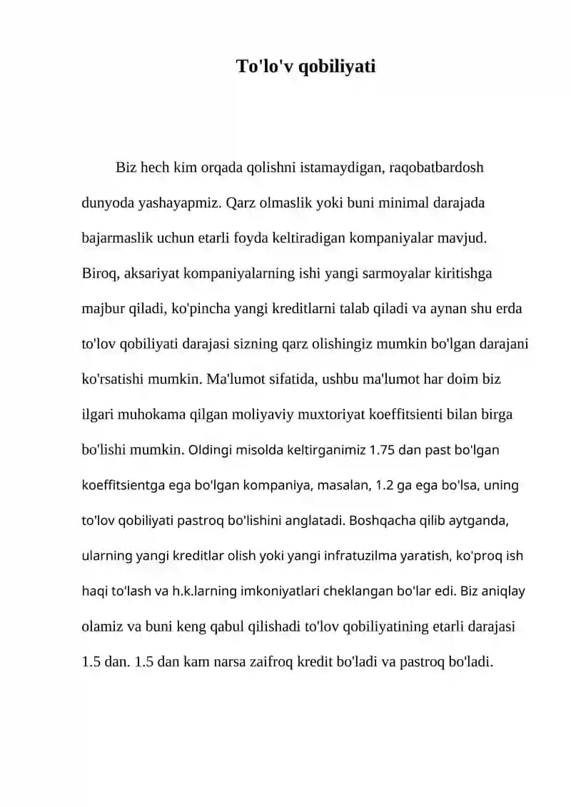 To'lo'v qobiliyati