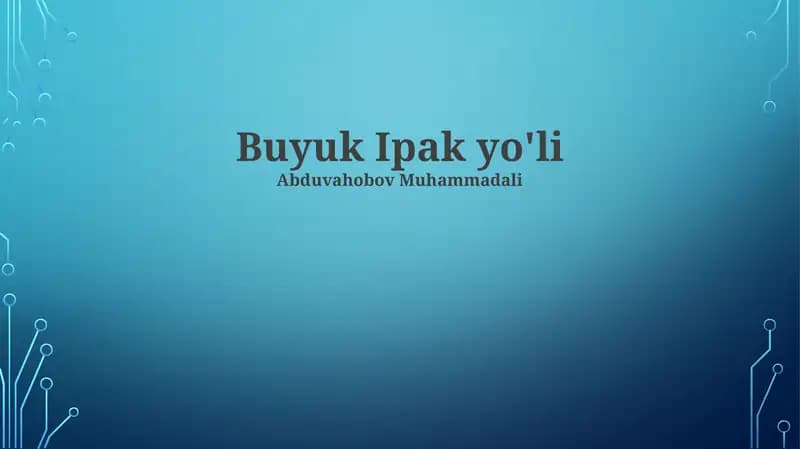 Buyuk Ipak yo'li