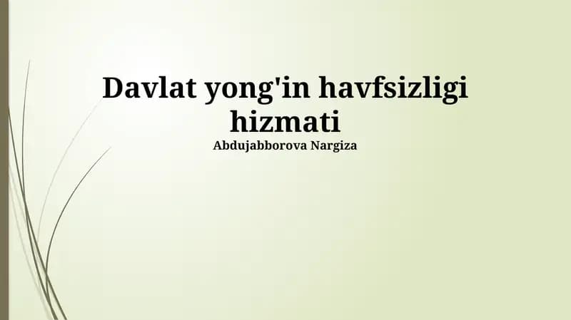 Davlat yong'in havfsizligi hizmati