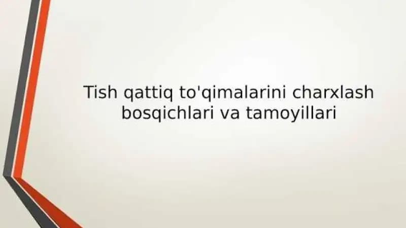 Tish qattiq to‘qimasi charxlash