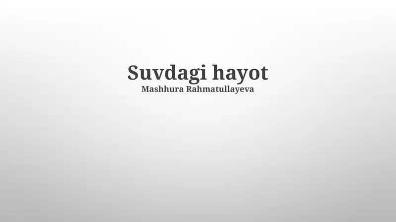 Suvdagi hayot