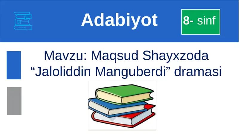 Maqsud Shayxzoda “Jaloliddin Manguberdi” dramasi