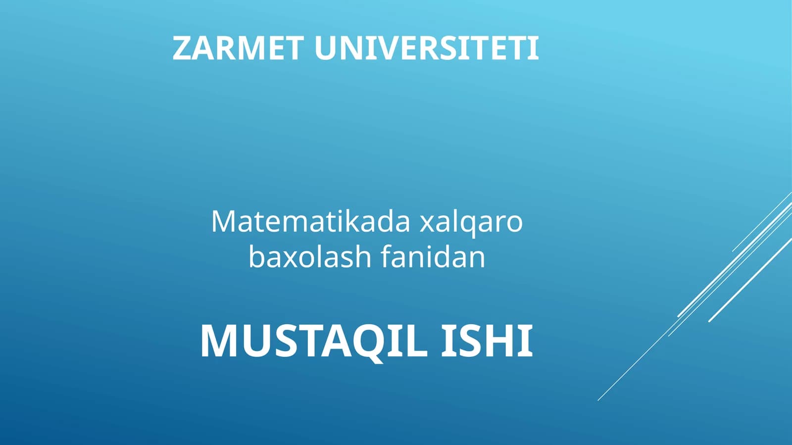 EGMA xalqaro baholash dasturi