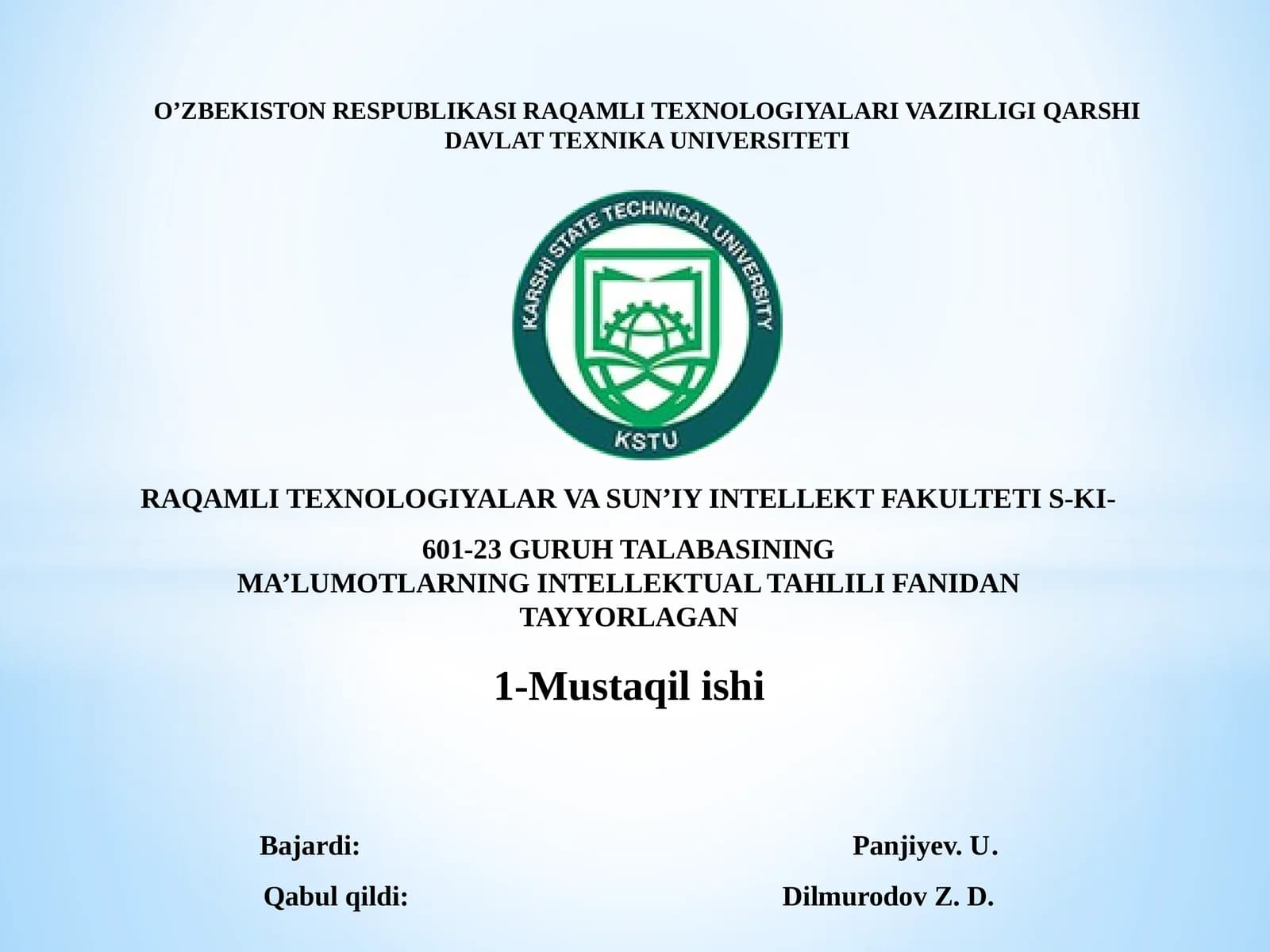 Avtomobil ma’lumotlarining tahlil qilish, baxtsiz hodisalarni bashorat qilish va texnik xizmat ko‘rsatish