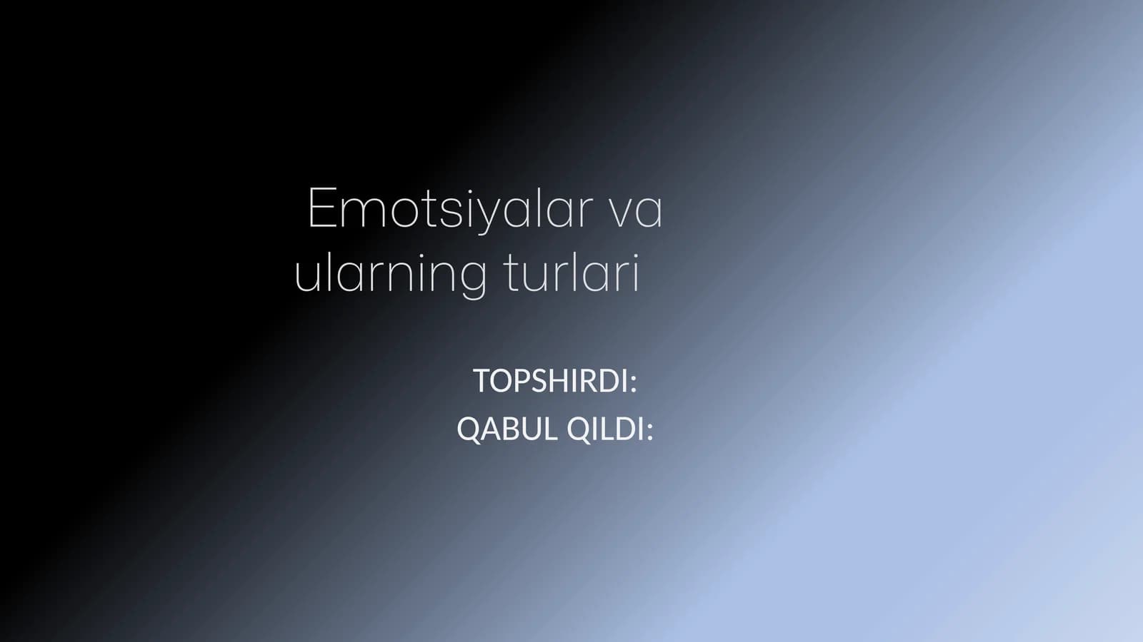Emotsiyalar va ularning turlari