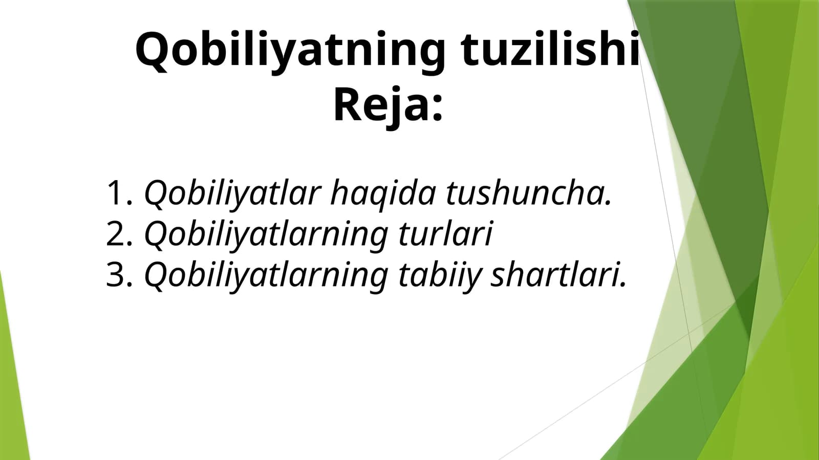 Qobiliyatning tuzilishi