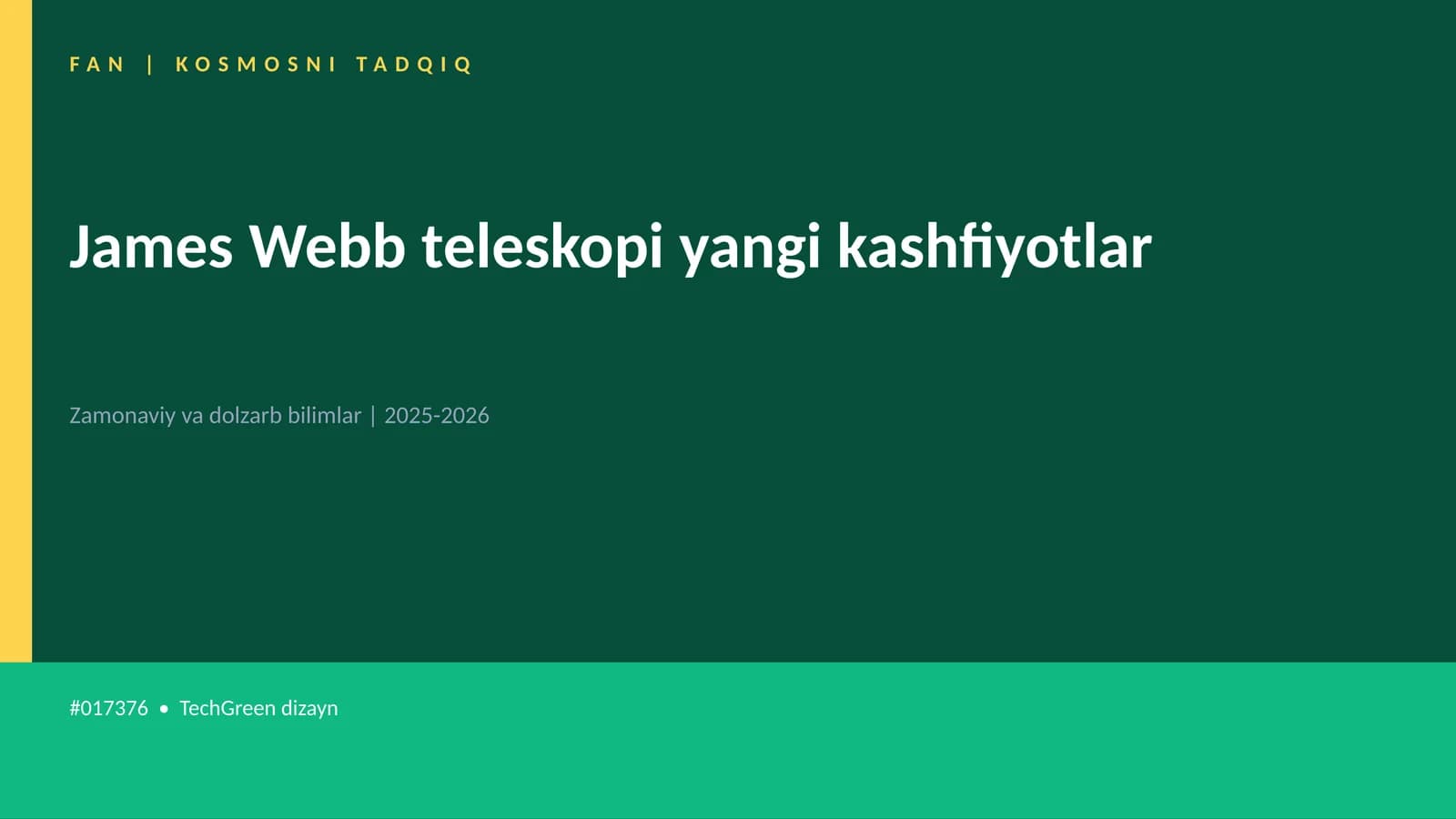 James Webb teleskopi yangi kashfiyotlar