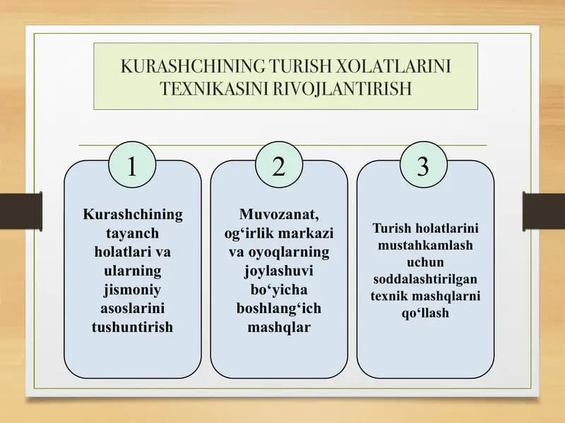 KURASHCHINING TURISH XOLATLARINI TEXNIKASINI RIVOJLANTIRISH