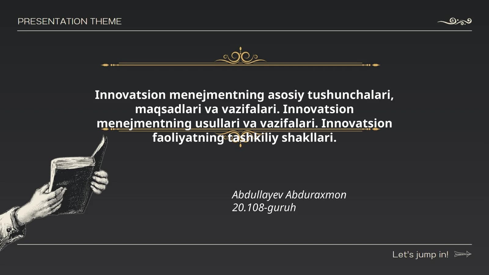 Innovatsion menejmentning asosiy tushunchalari