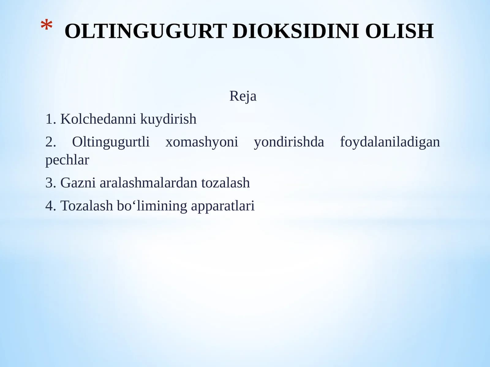 OLTINGUGURT DIOKSIDINI OLISH