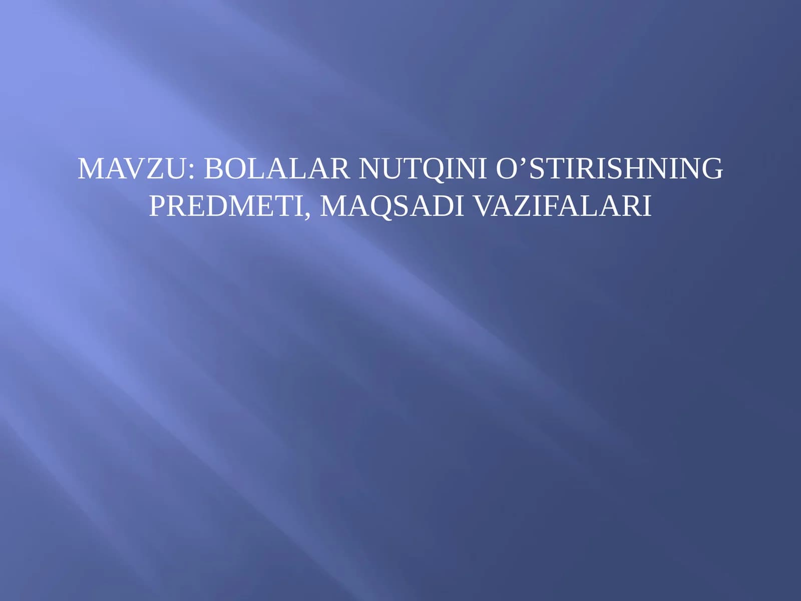 Nutqo'stirish metodikasi