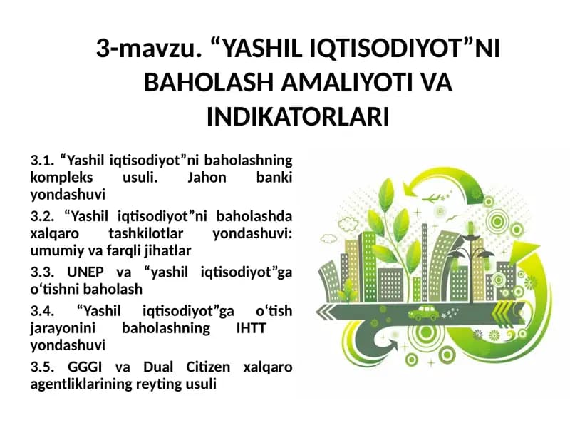Yashil iqtisodiyot