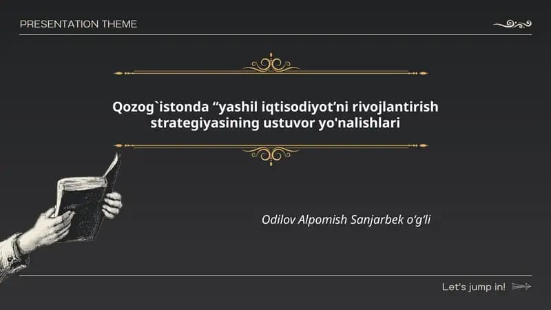 Qozog`istonda “yashil iqtisodiyot’ni rivojlantirish strategiyasi