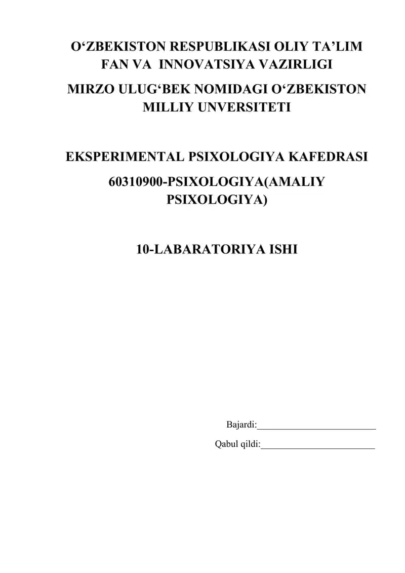 TANQIDIY TAFAKKUR TESTLARI