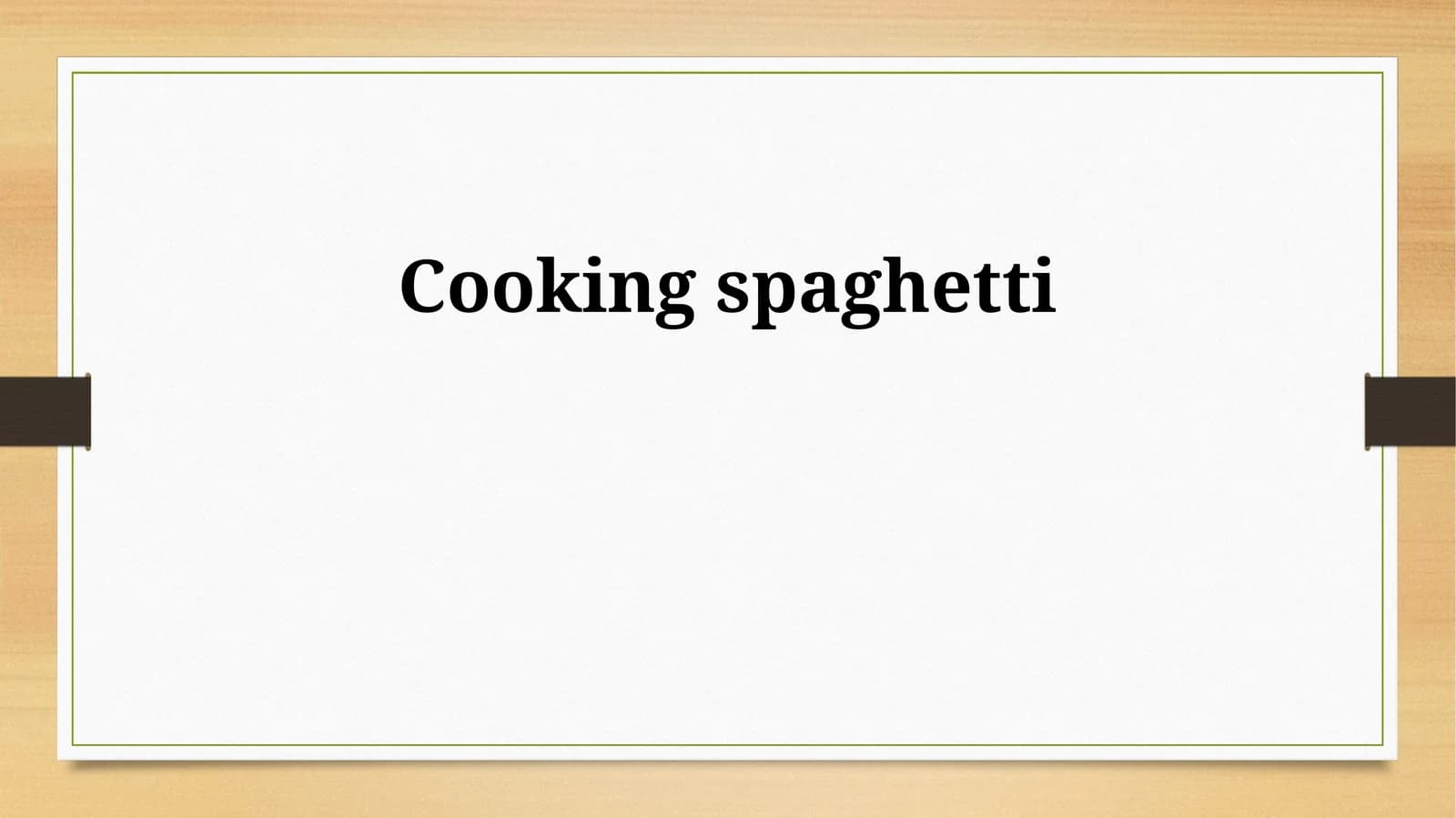 Selecting the Perfect Spaghetti