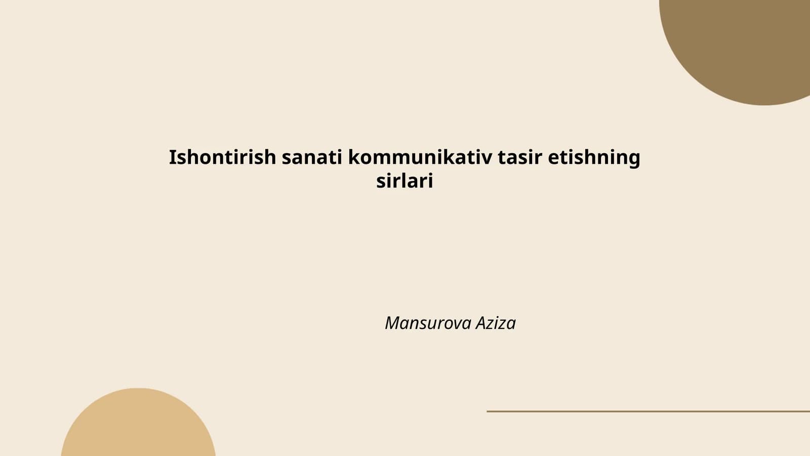 Ishontirish sanati asoslari