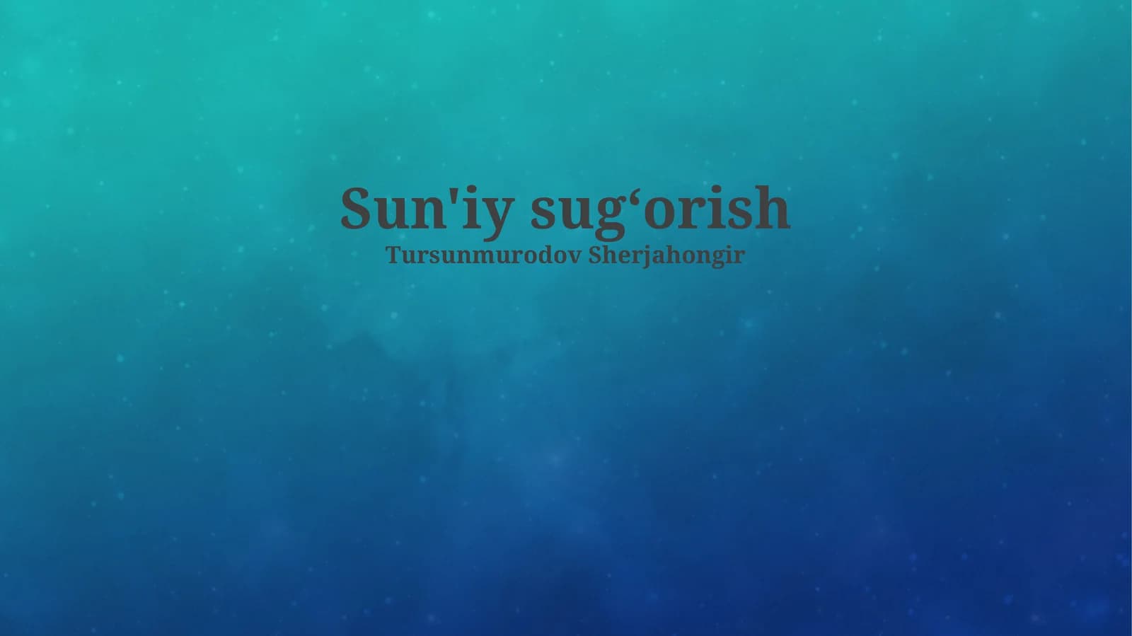 Sun'iy sugʻorish
