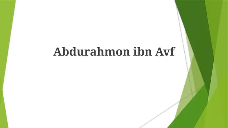 Abdurahmon ibn Avf