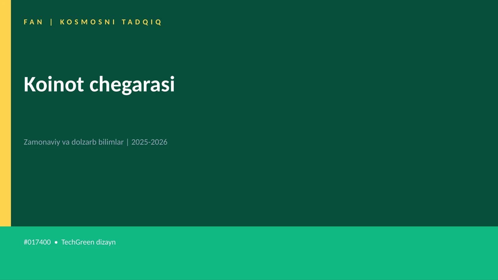 KOSMOSNI TADQIQ