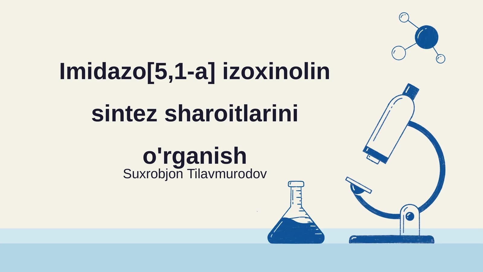 Imidazo[5,1-a] izoxinolin sintez sharoitlarini o'rganish