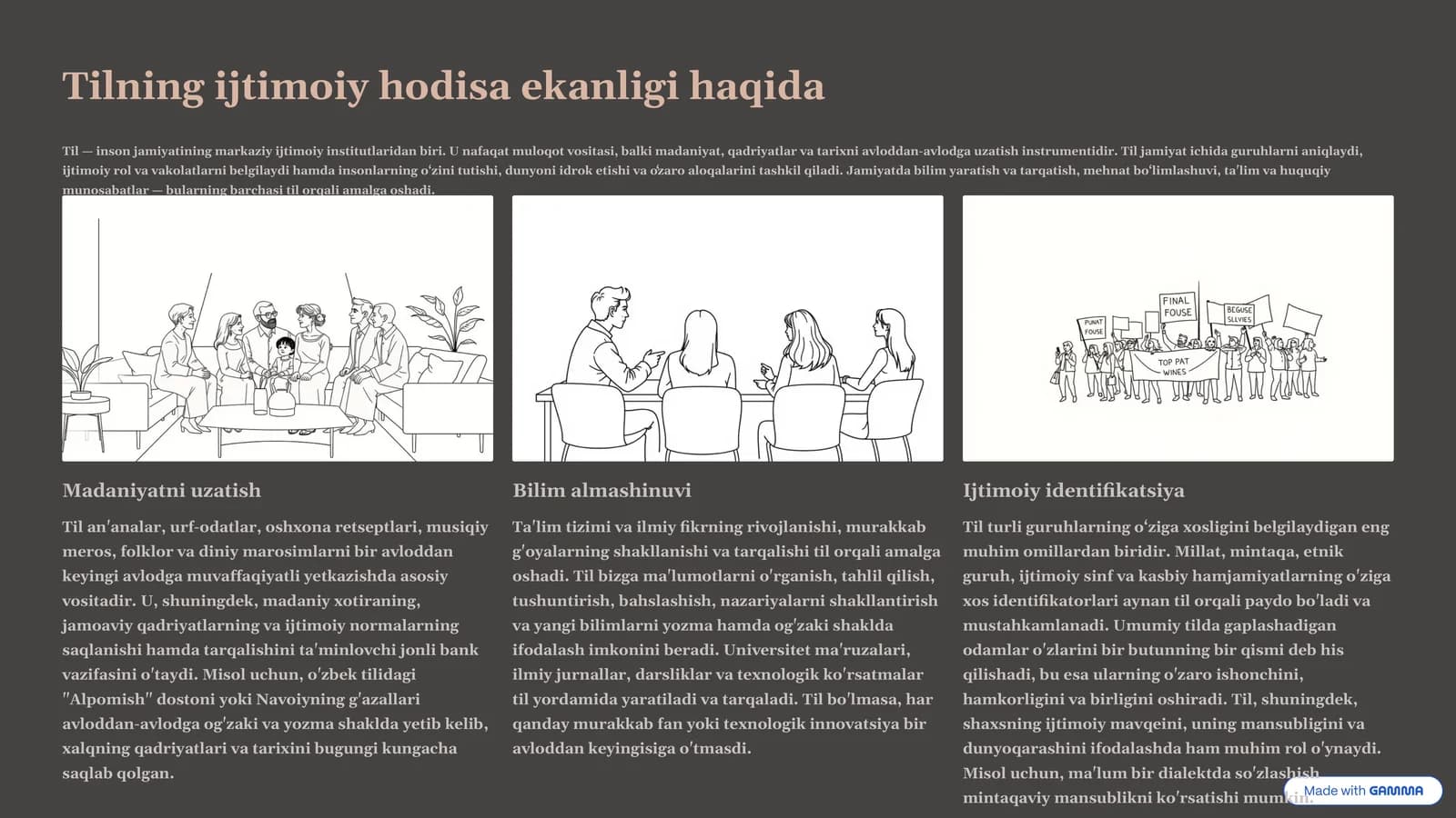 Tilning ijtimoiy hodisa ekanligi