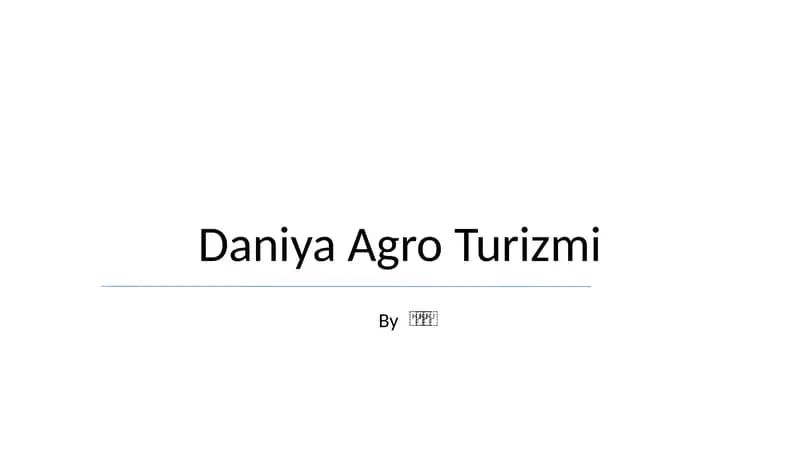 Daniya Agro Turizmi