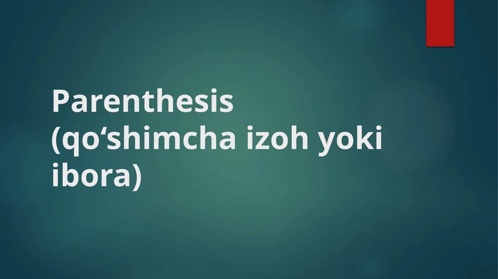 Parenthesis