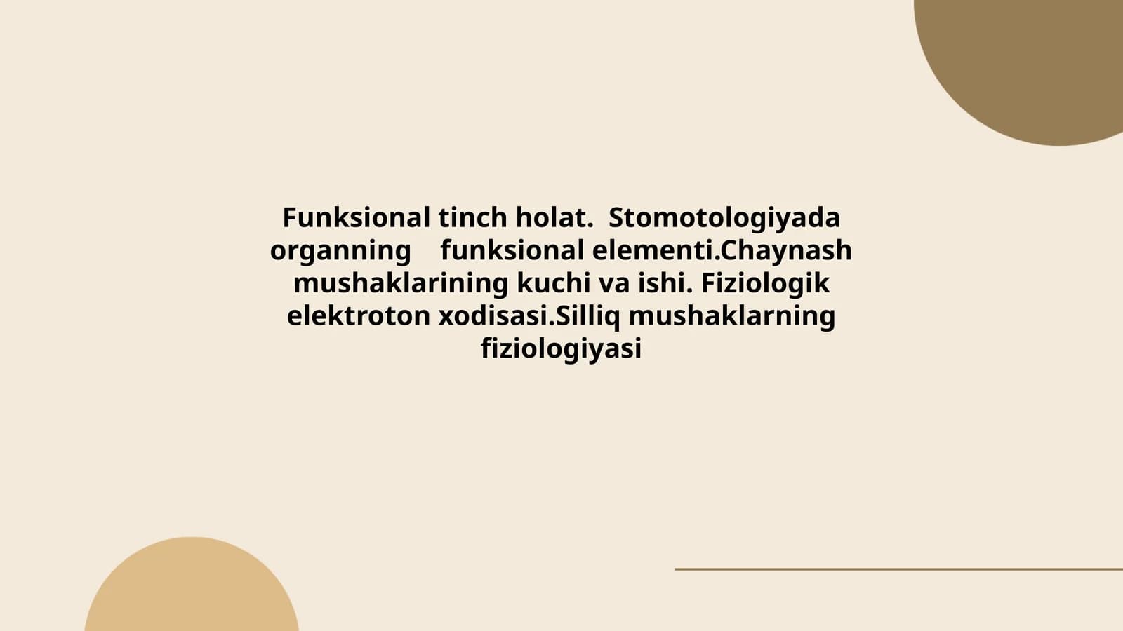 Funksional tinch holat