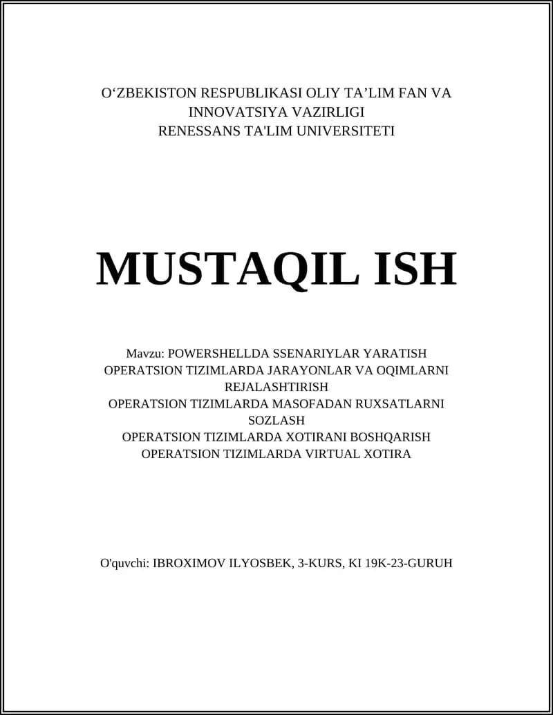 POWERSHELLDA SSENARIYLAR YARATISH