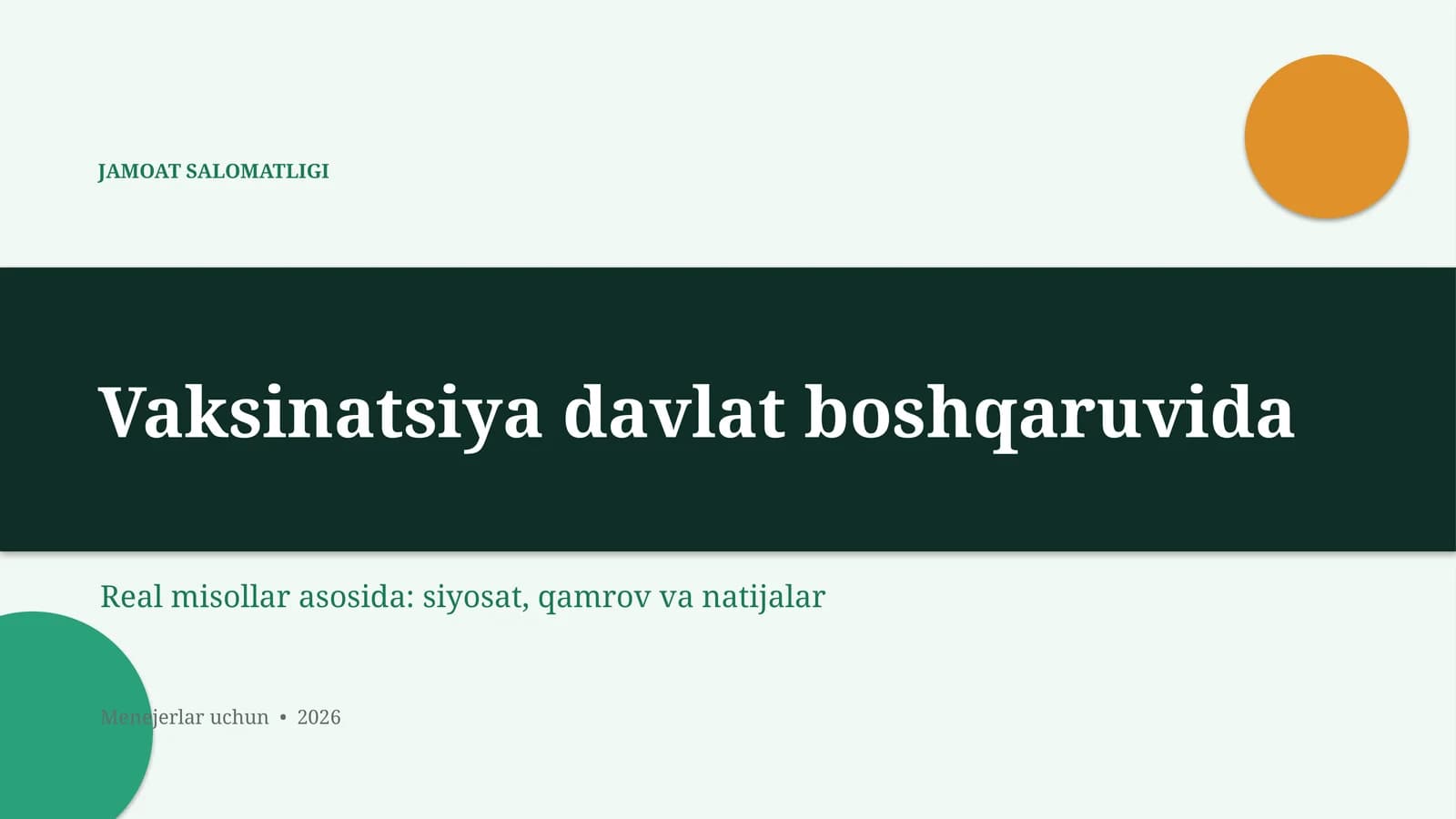 JAMOAT SALOMATLIGI