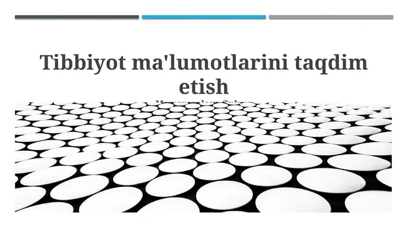 Tibbiyot ma'lumotlarini taqdim etish