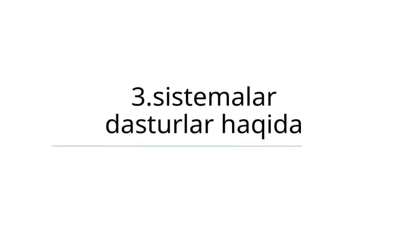 Dasturiy Ta'minot Tizimlari Asoslari