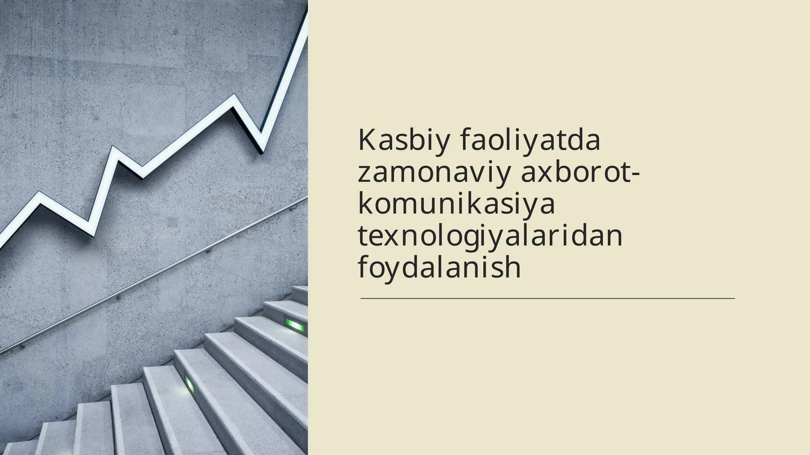 Kasbiy faoliyatda zamonaviy axborot-komunikasiya texnologiyalaridan foydalanish