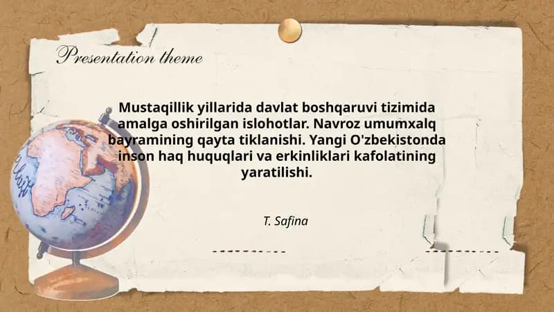 Davlat boshqaruvi tizimida amalga oshirilgan islohotlar
