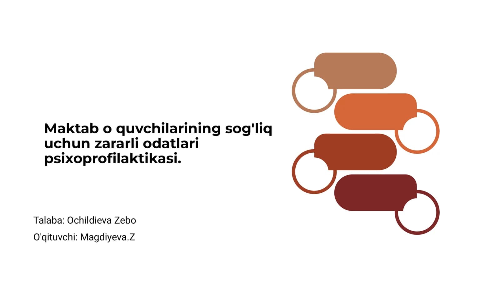 Maktab o'quvchilarining sog'liq uchun zararli odatlari psixoprofilaktikasi