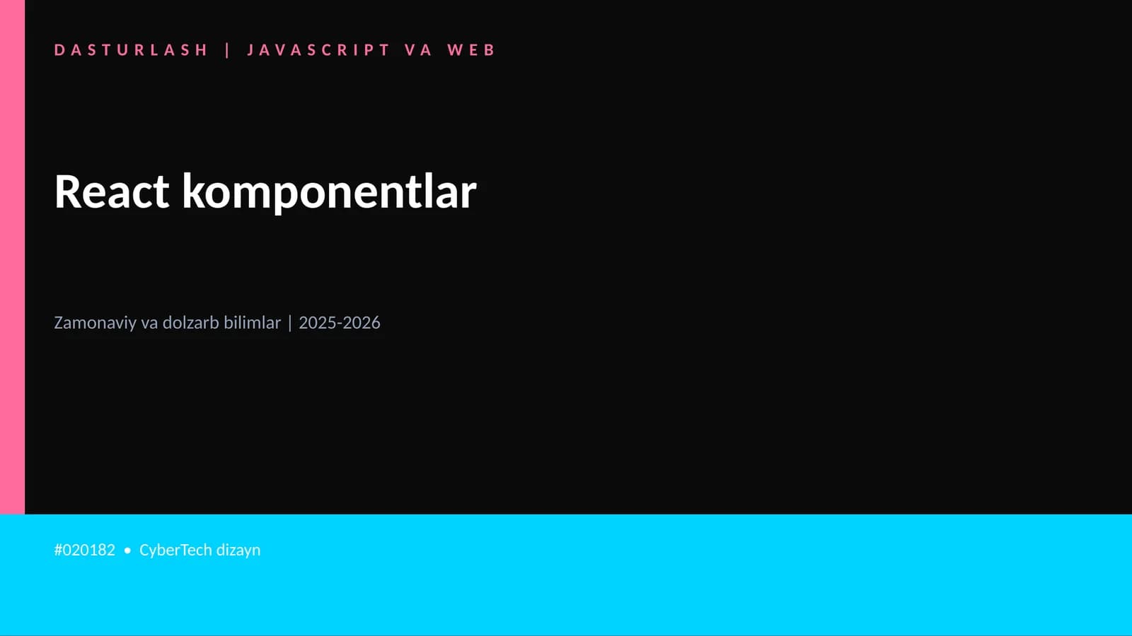 React komponentlar