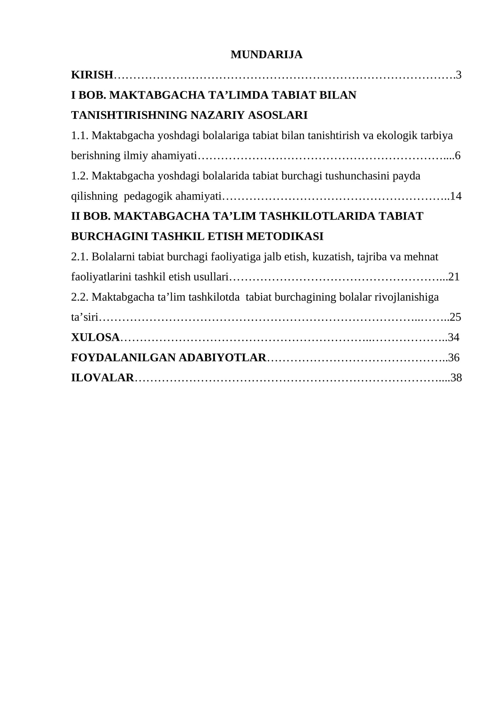 Maktabgacha ta’limda tabiat burchagini tashkil etish