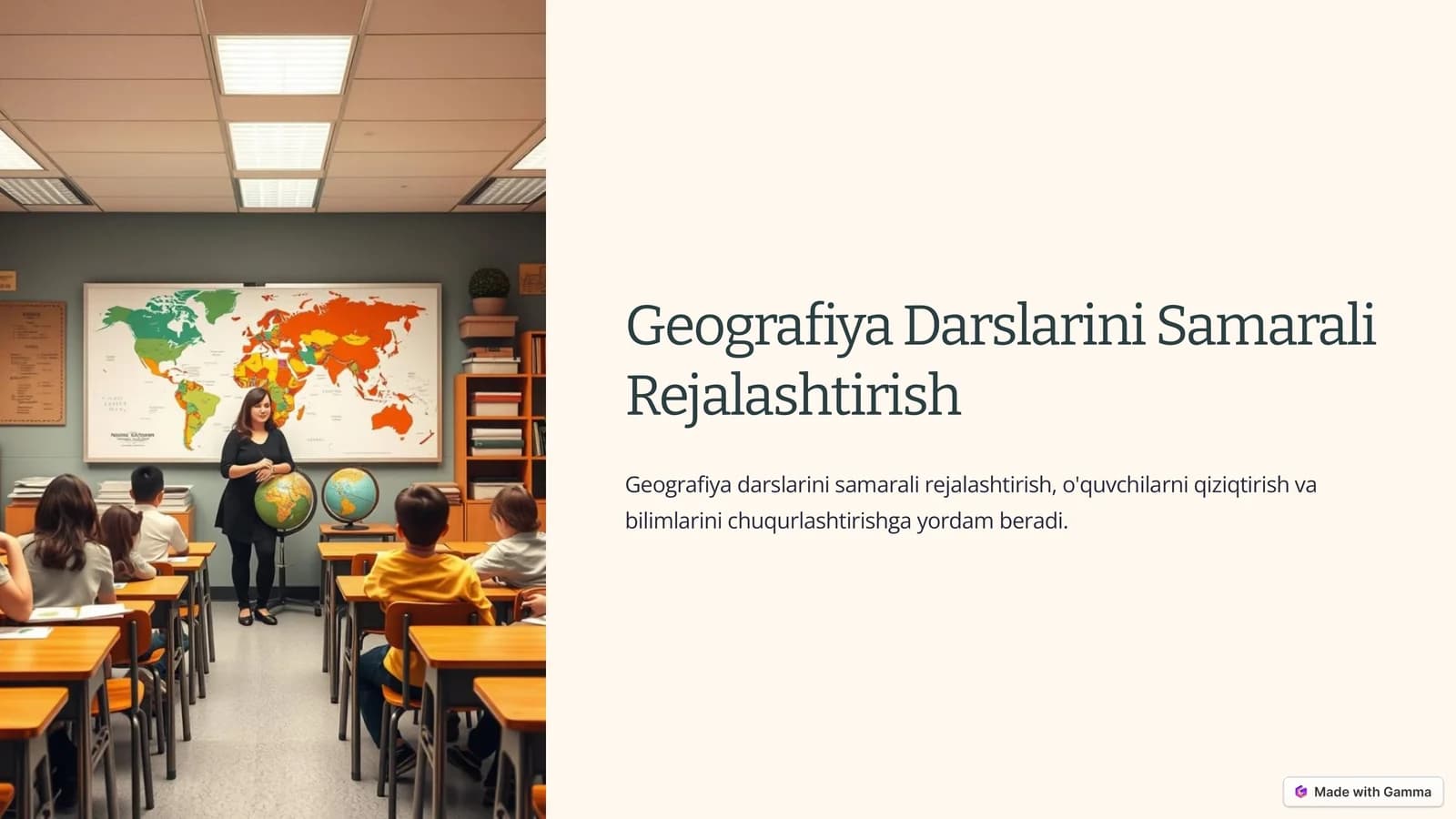 Geografiya Darslarini Samarali Rejalashtirish