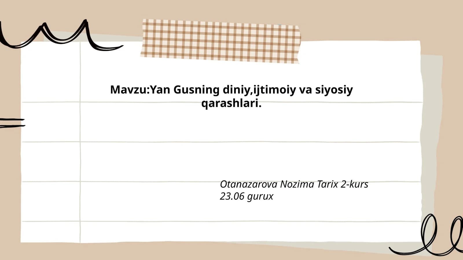 Yan Gusning diniy,ijtimoiy va siyosiy qarashlari