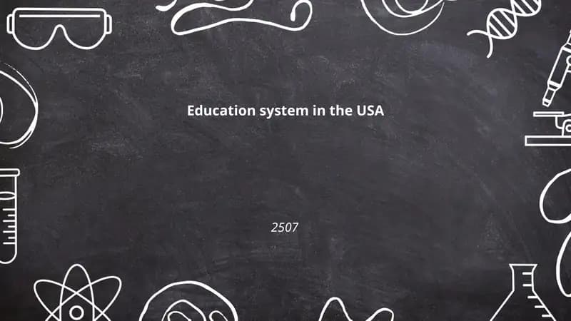 Education system in the USA