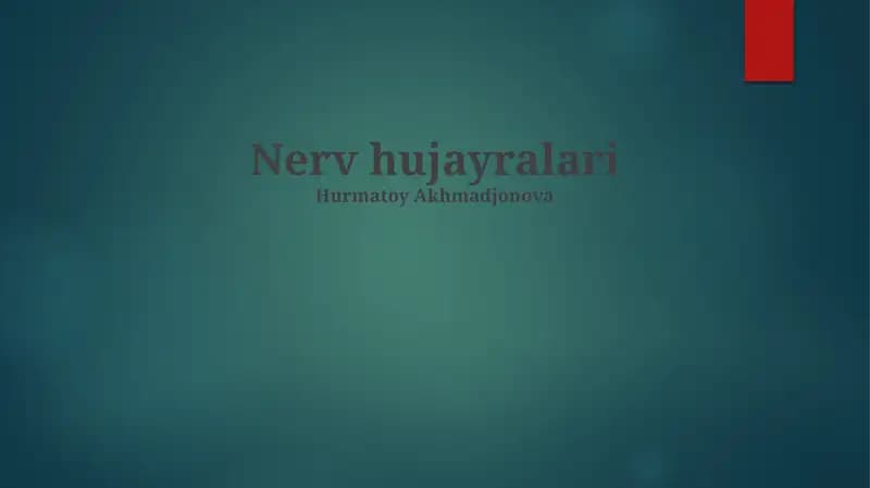 Nerv hujayralari