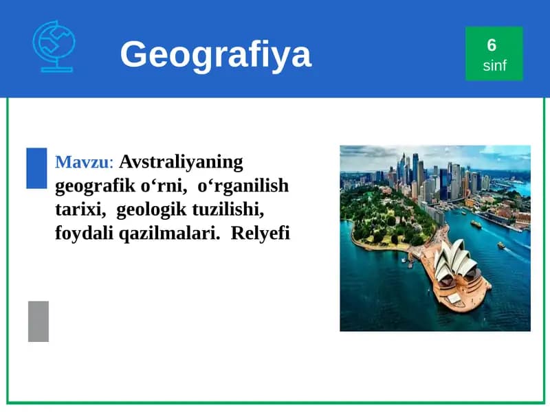 Avstraliyaning geografik xususiyatlari