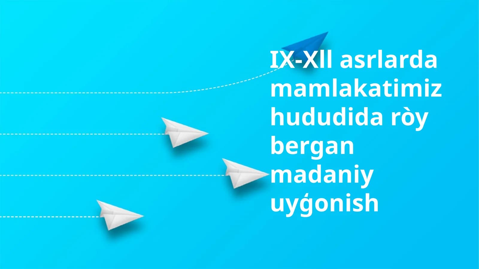 IX-Xll asrlarda mamlakatimiz hududida ròy bergan madaniy uyģonish